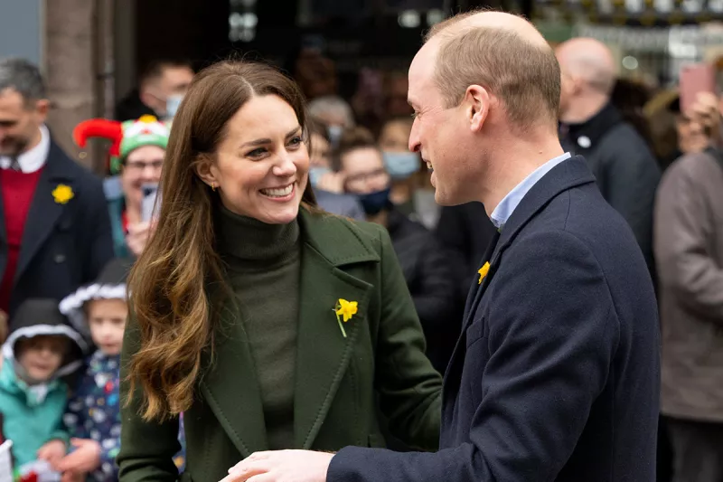 Prince William and Catherine Duchess of Cambridge visit to Abergavenny Market, Wales, UK - 01 Mar 2022