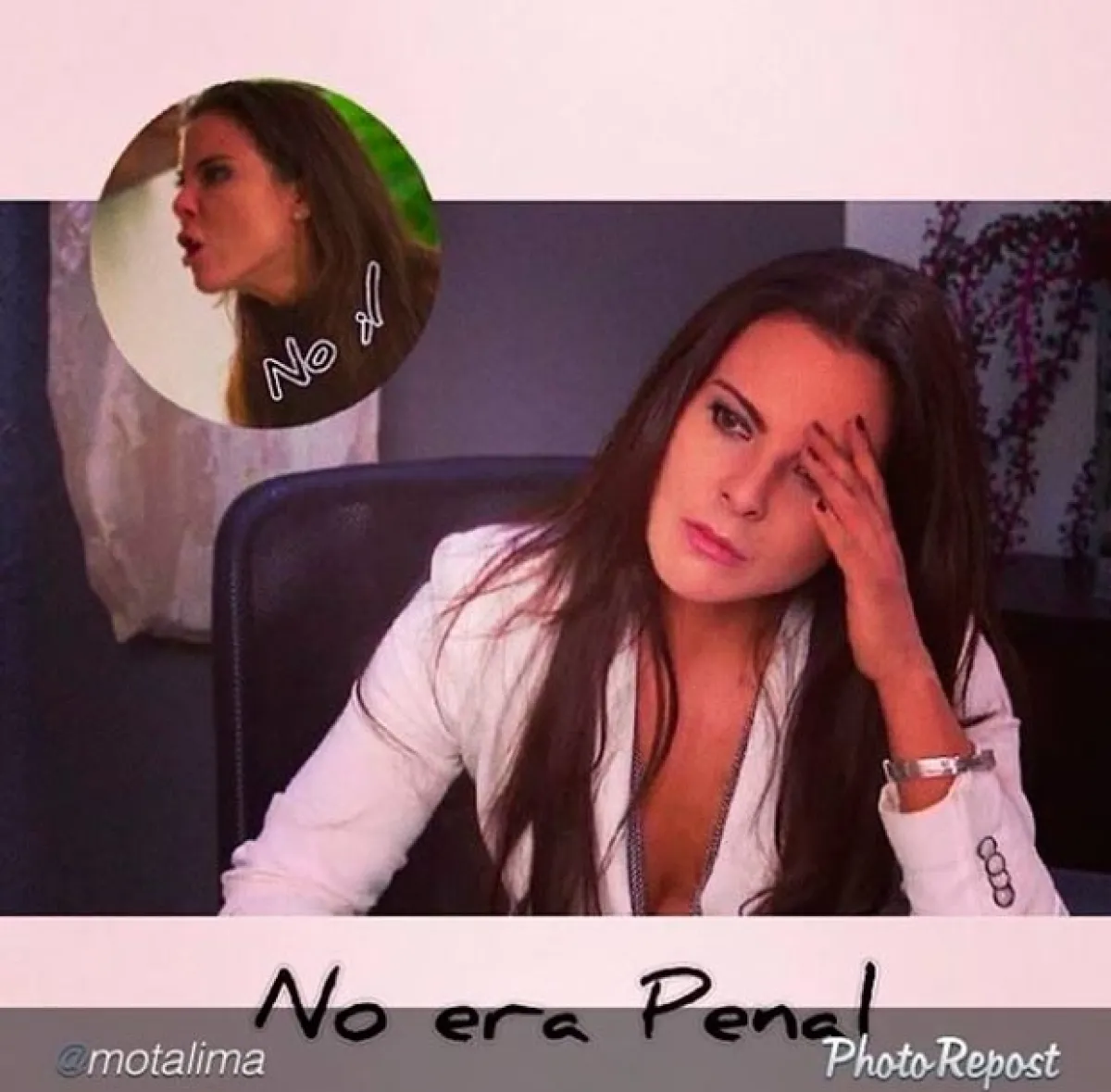 Kate del Castillo retuiteó este meme que un seguidor hizo con una imagen suya.