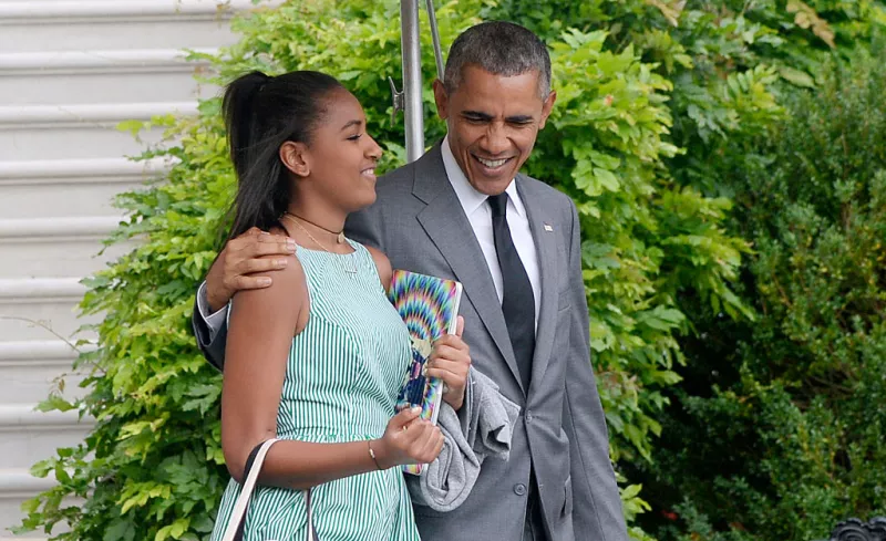 Barack y Sasha Obama