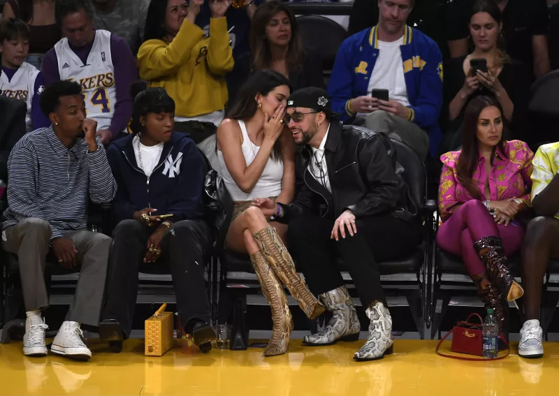 Celebrities At The Los Angeles Lakers Game