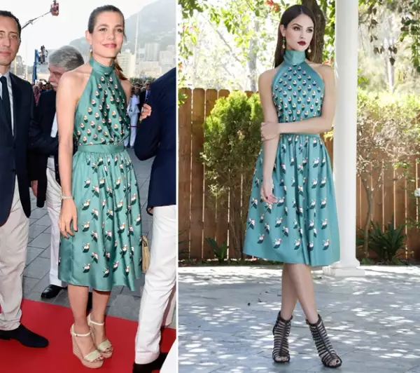 Carlota llevó el vestido a la inauguración de un club de yates durante el verano, mientras que Eiza lo lució en una elegante sesión de fotos este mes.