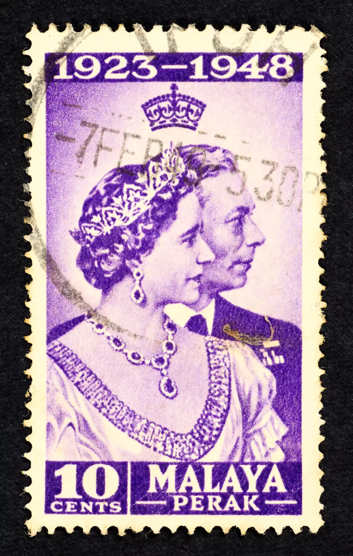 Lady Elizabeth Bowes-Lyon y el príncipe Alberto en una estampa de 1948