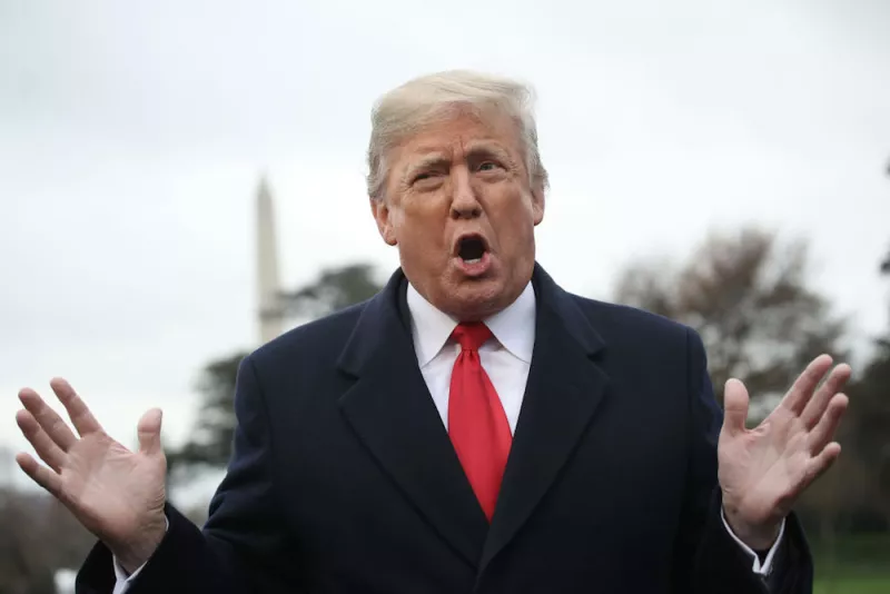 President Trump Departs White House En Route To Mississippi