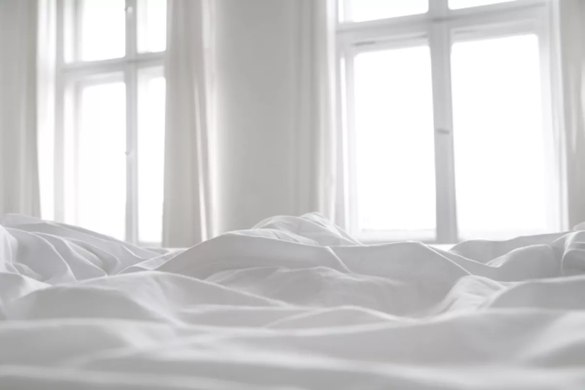 White bed linen