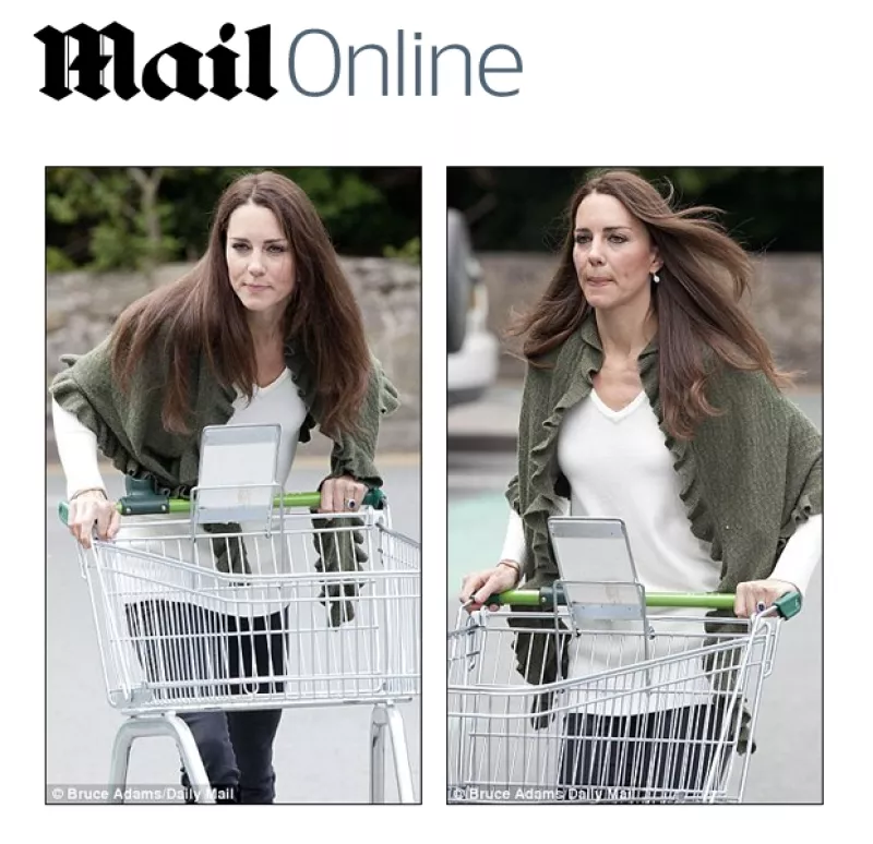 La Duquesa de Cambridge fue captada en un supermercado como una mujer recién casada normal: haciendo las compras para el hogar ella misma.