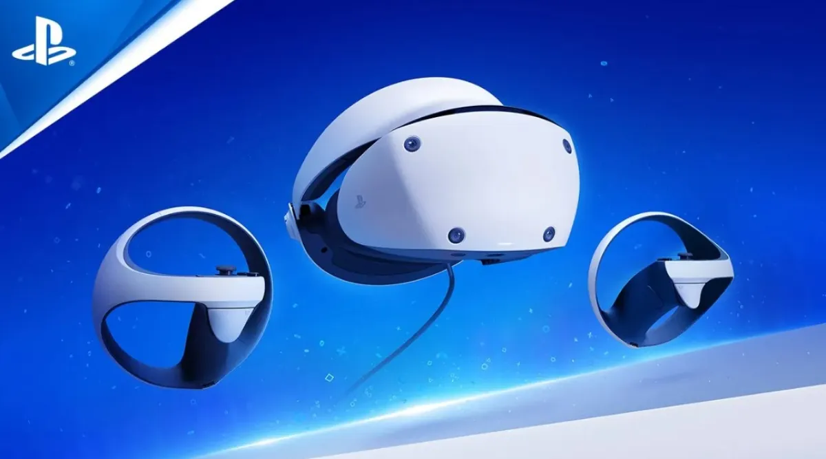 Visor de realidad virtual PlayStation VR2 de Sony, utilizado para jugar videojuegos en la consola PlayStation 5.