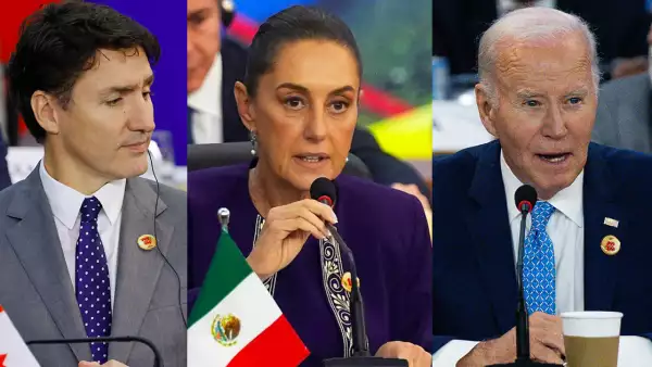 Sheinbaum, Biden y Trudeau hablan de migración, violencia y T-MEC en el G20
