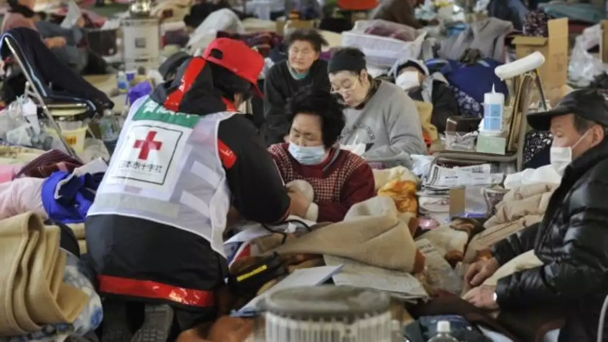 Damnificados centros de evacuación Japon