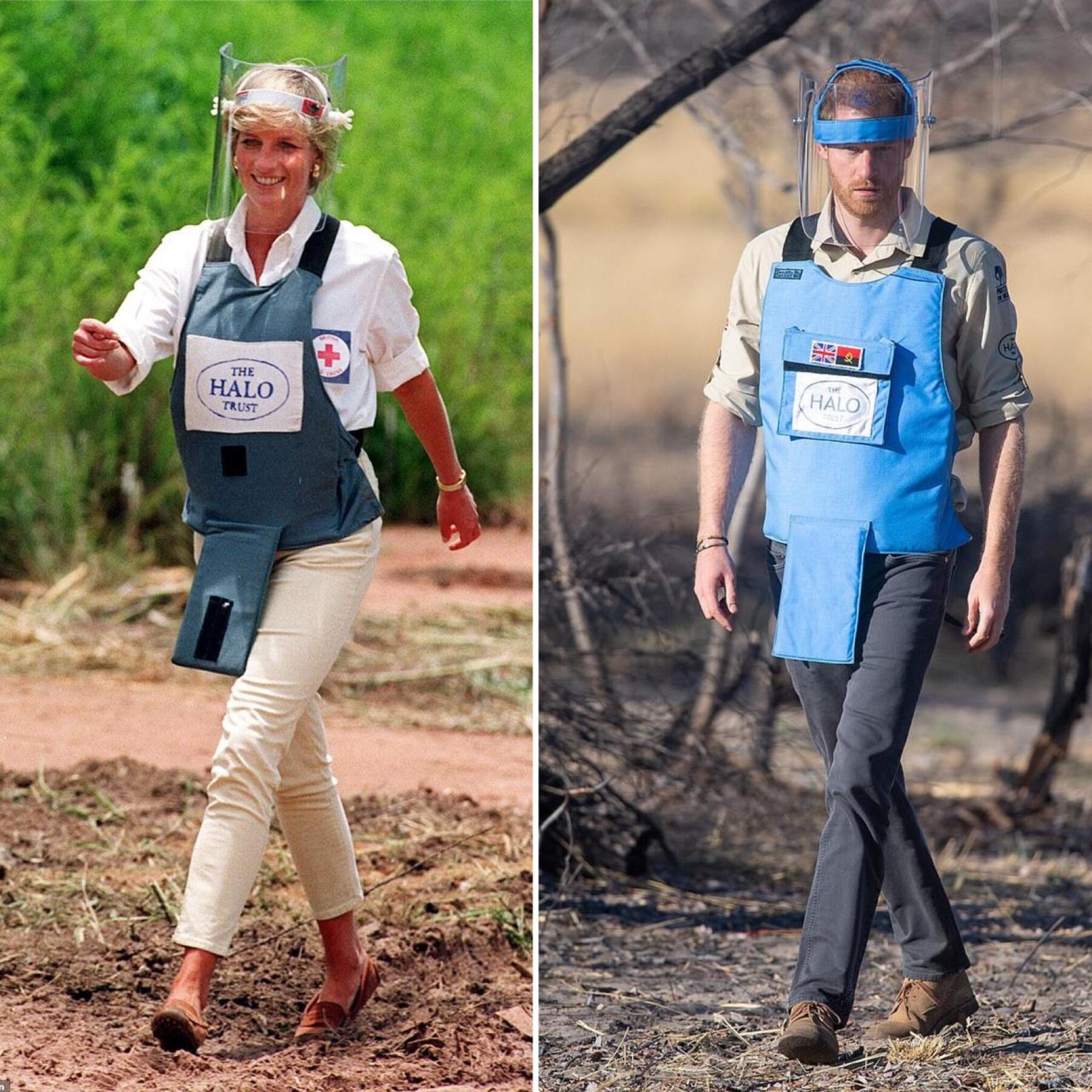 El Principe Harry Recrea Historica Foto De Lady Di En Africa 22 Anos Despues