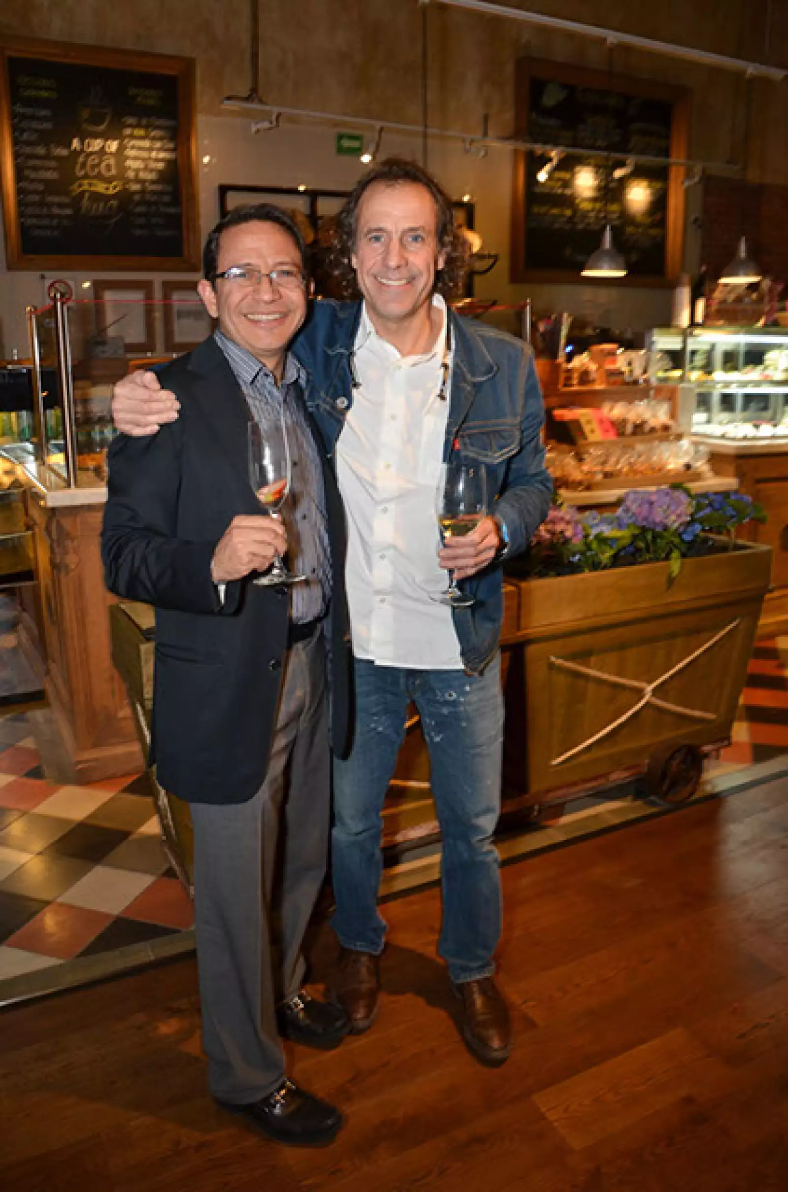 El Chef Alain Coumont y su socio Abelardo Conde.