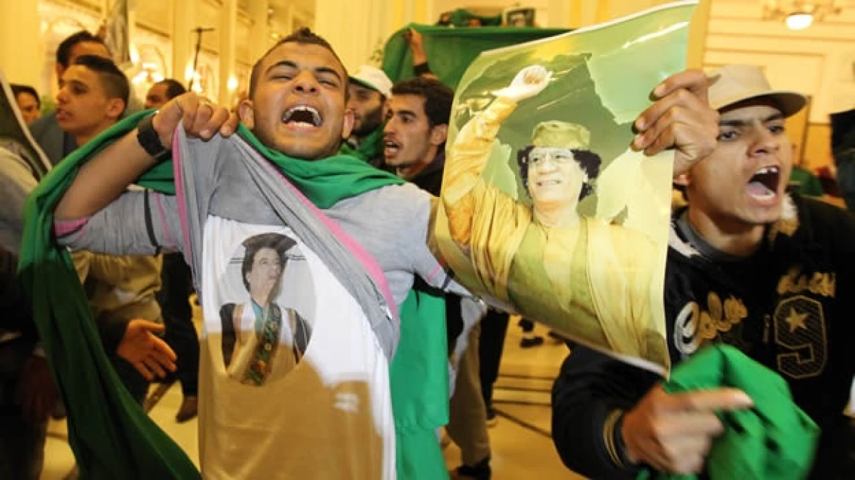 Partidarios Moammar Gadhafi Tripoli
