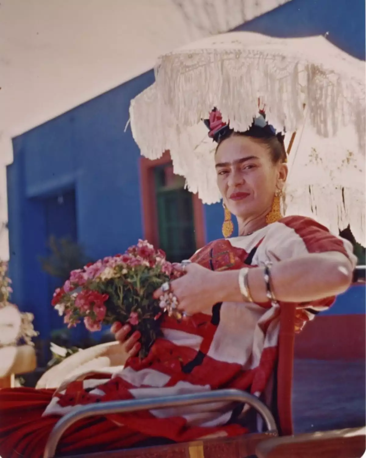 Retrato de la pintora mexicana Frida Kahlo.