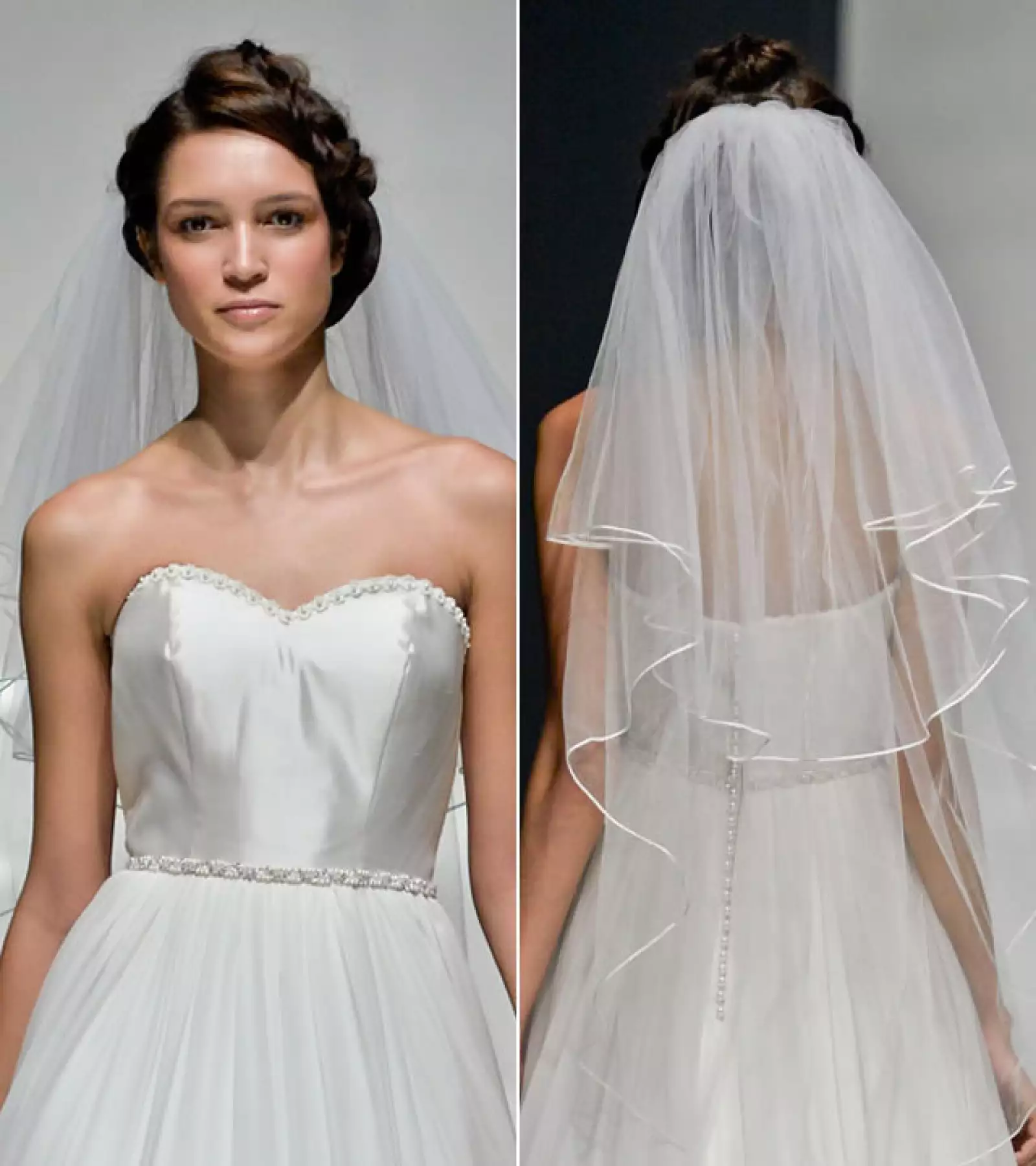 Madelline Isaac-James: Lleva el velo en la parte de atrás del chongo. Puedes hacerte unas trenzas o twists en la parte de adelante de la cabeza para un giro distinto al look.