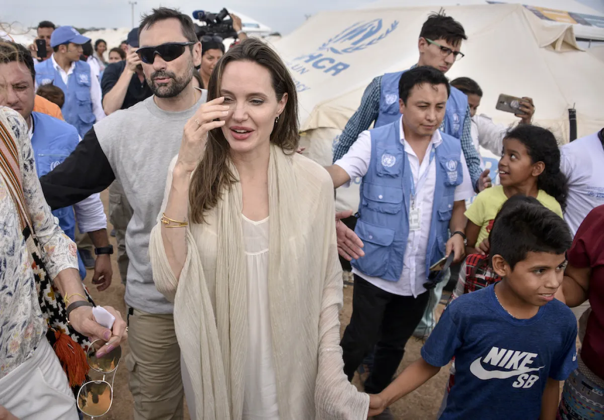 Angelina Jolie Visits Refugee Camp in the Colombia-Venezuela Border