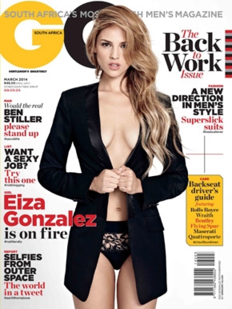 Eiza es la primera mexicana en posar para esta publicación en Sudáfrica.