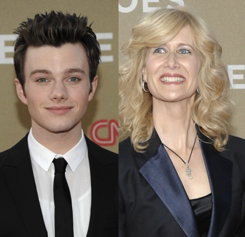 Chris Colfer y Laura Dern.
