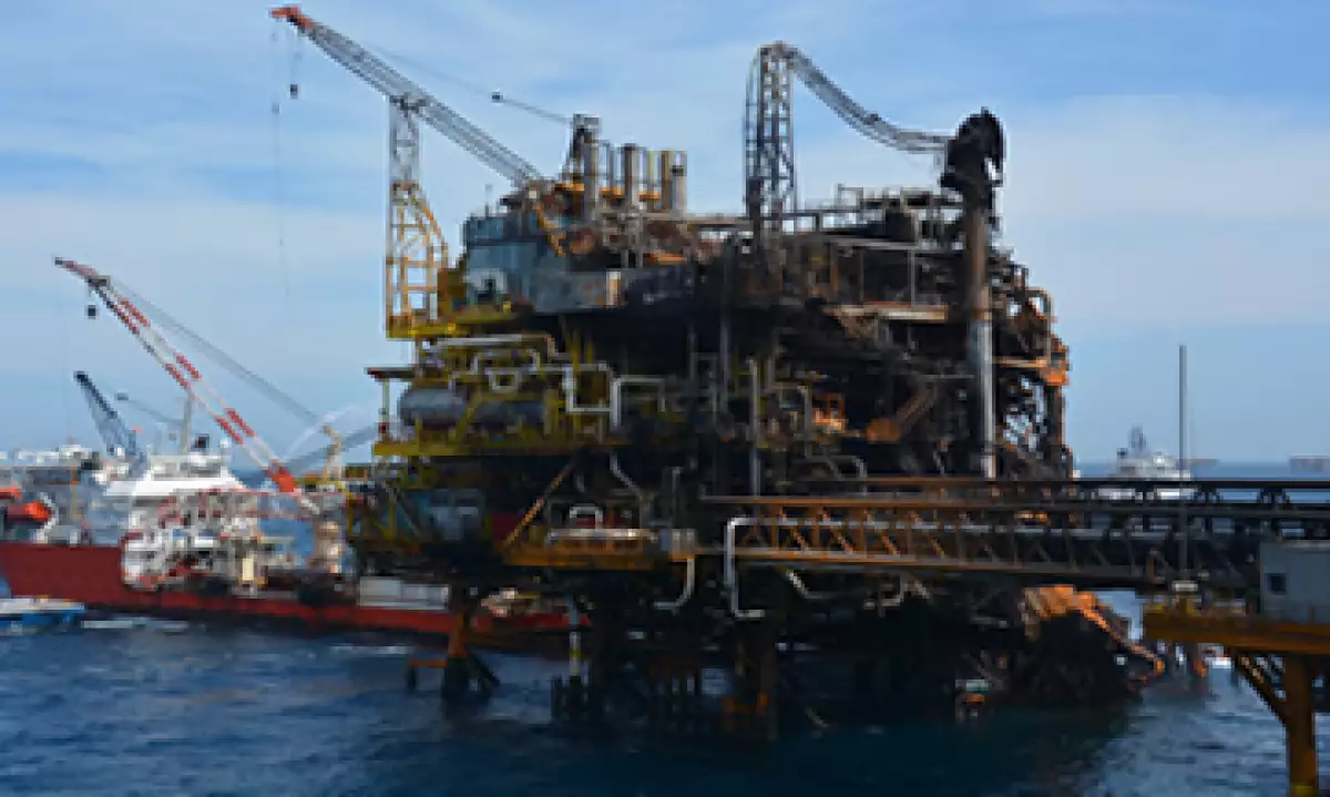 La plataforma es parte del activo Abkatun-Pol-Chuc en la Sonda de Campeche. (Foto: Cortesía Pemex)