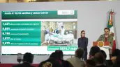 Foto de Zoé Robledo, director general del IMSS, durante su participación en la conferencia mañanera encabezada por la presidenta de México, Claudia Sheinbaum.