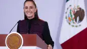 En la imagen, la presidenta Claudia Sheinbaum durante su conferencia de prensa.