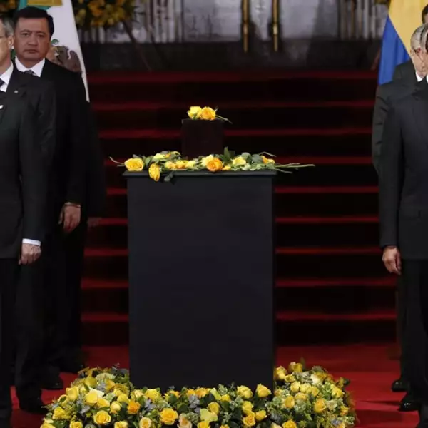 La guardia de honor de Juan Manuel Santos y Enrique Peña Nieto