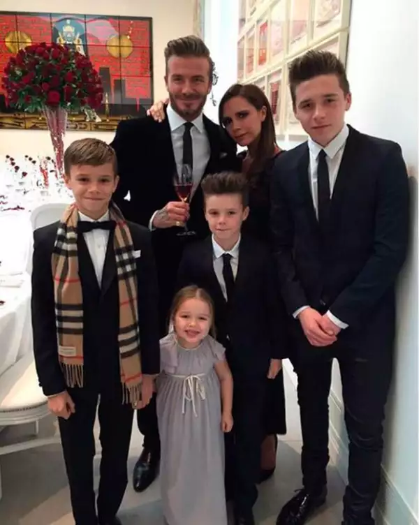 David Beckham y sus hijos