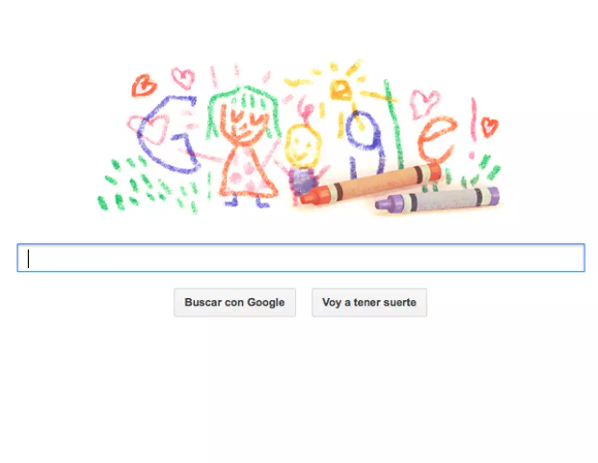El buscador más famoso de internet celebró este 10 de mayo cambiando su tradicional página de inicio con un dibujo dedicado a todas las mamás que celebran este jueves su día.