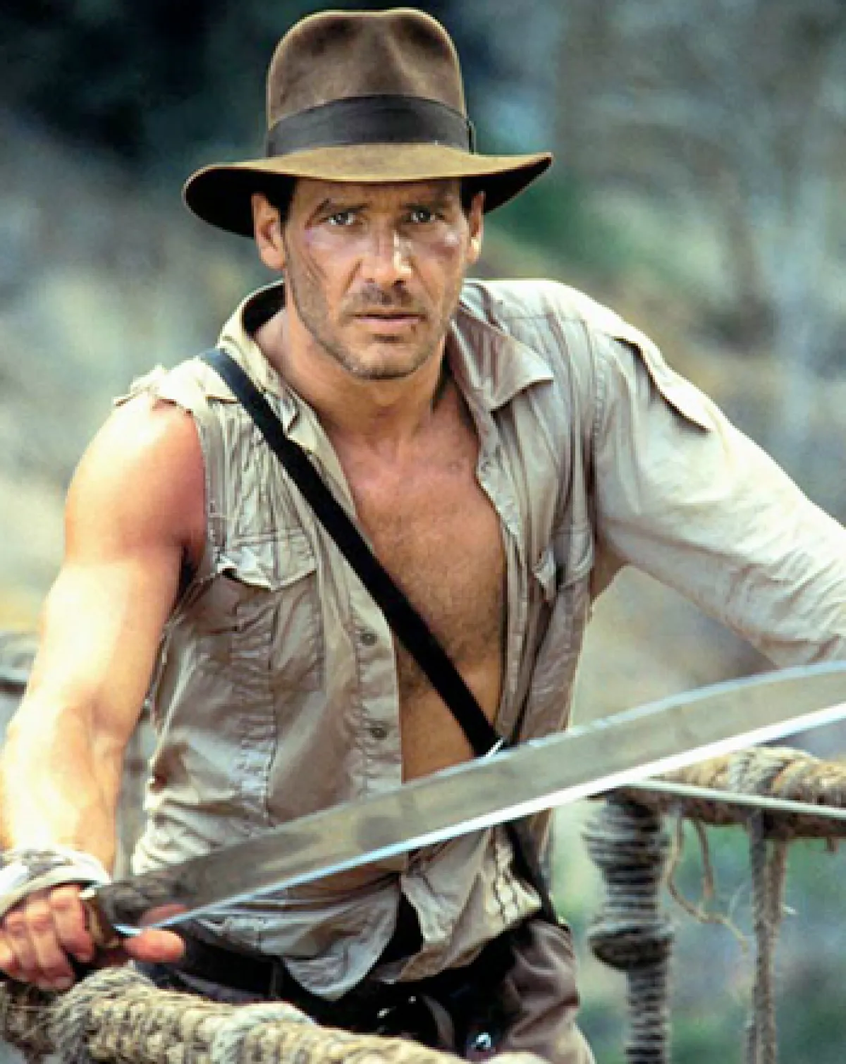 Harrison Ford como Indiana Jones.