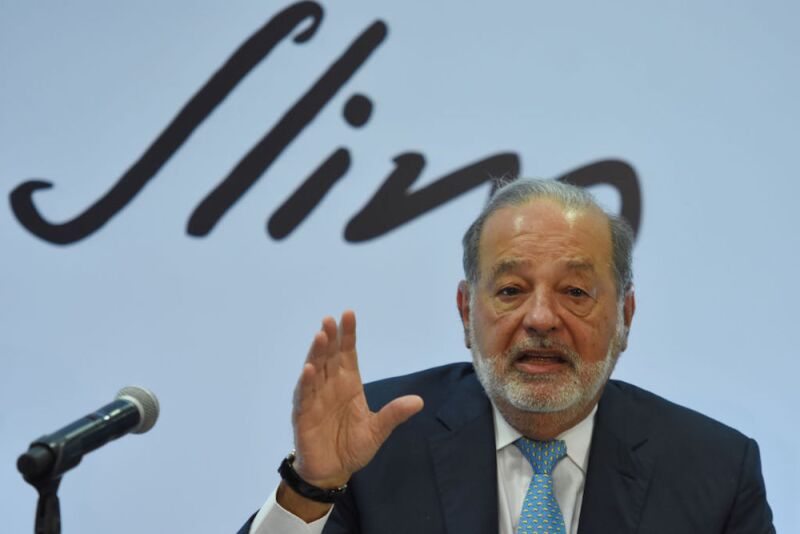 America Movil SAB Chairman Emeritus Carlos Slim Holds Press Conference