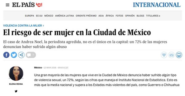 La noticia de Andrea despertó otro tema en El País.