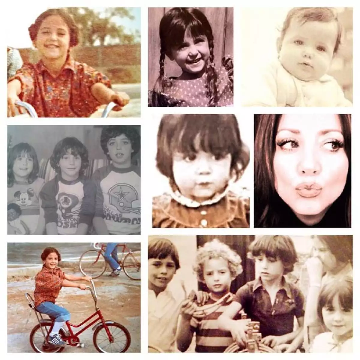 Andrea publicó un vistazo de su vida a través de los años en un armado de fotografías en Instagram.