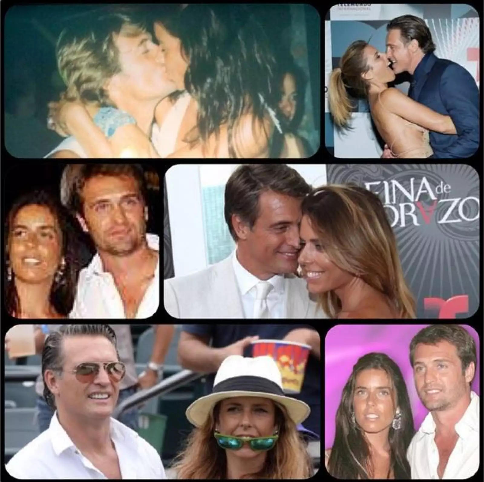 La actriz compartió recientemente este collage con el texto: Mi amor mi cómplice mi todo !!!