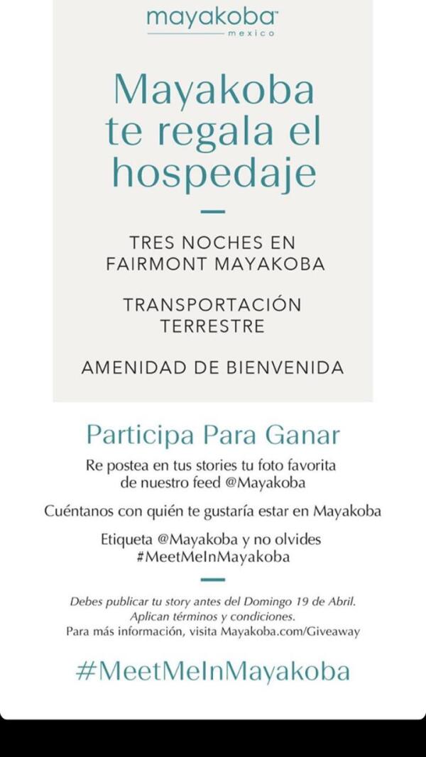 Promoción Fairmont Mayakoba