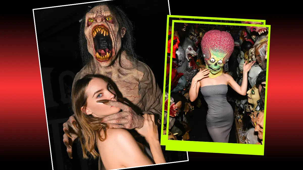 Belinda le da la bienvenida a Halloween con máscaras de miedo