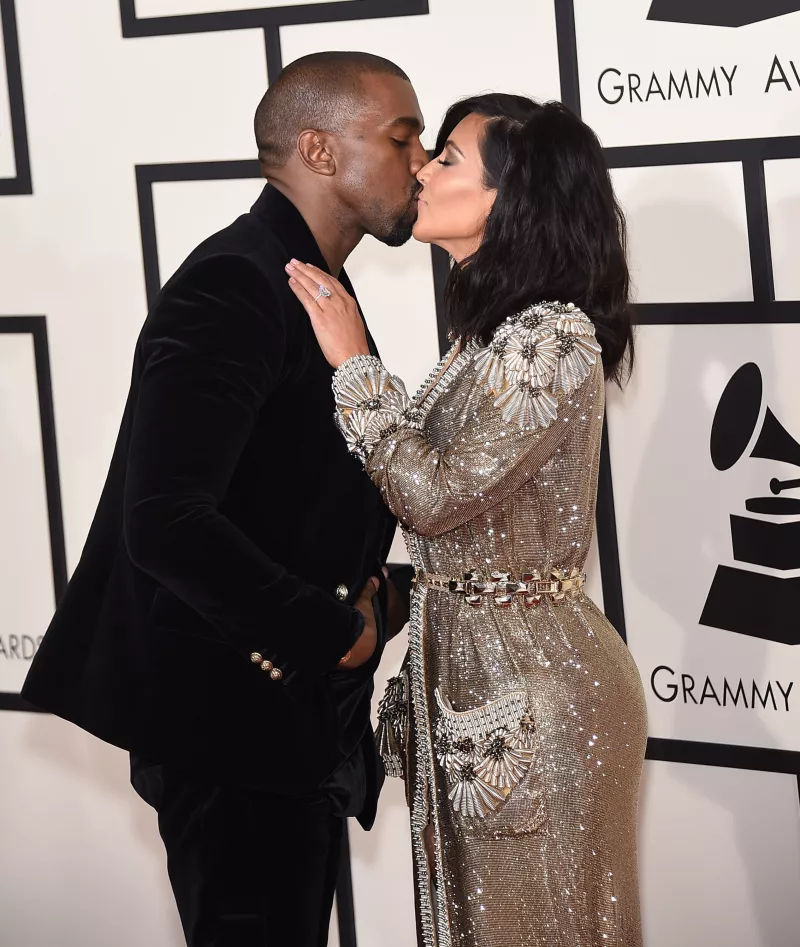 Kanye West y Kim Kardashian.