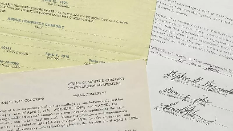 contrato de fundacion de apple