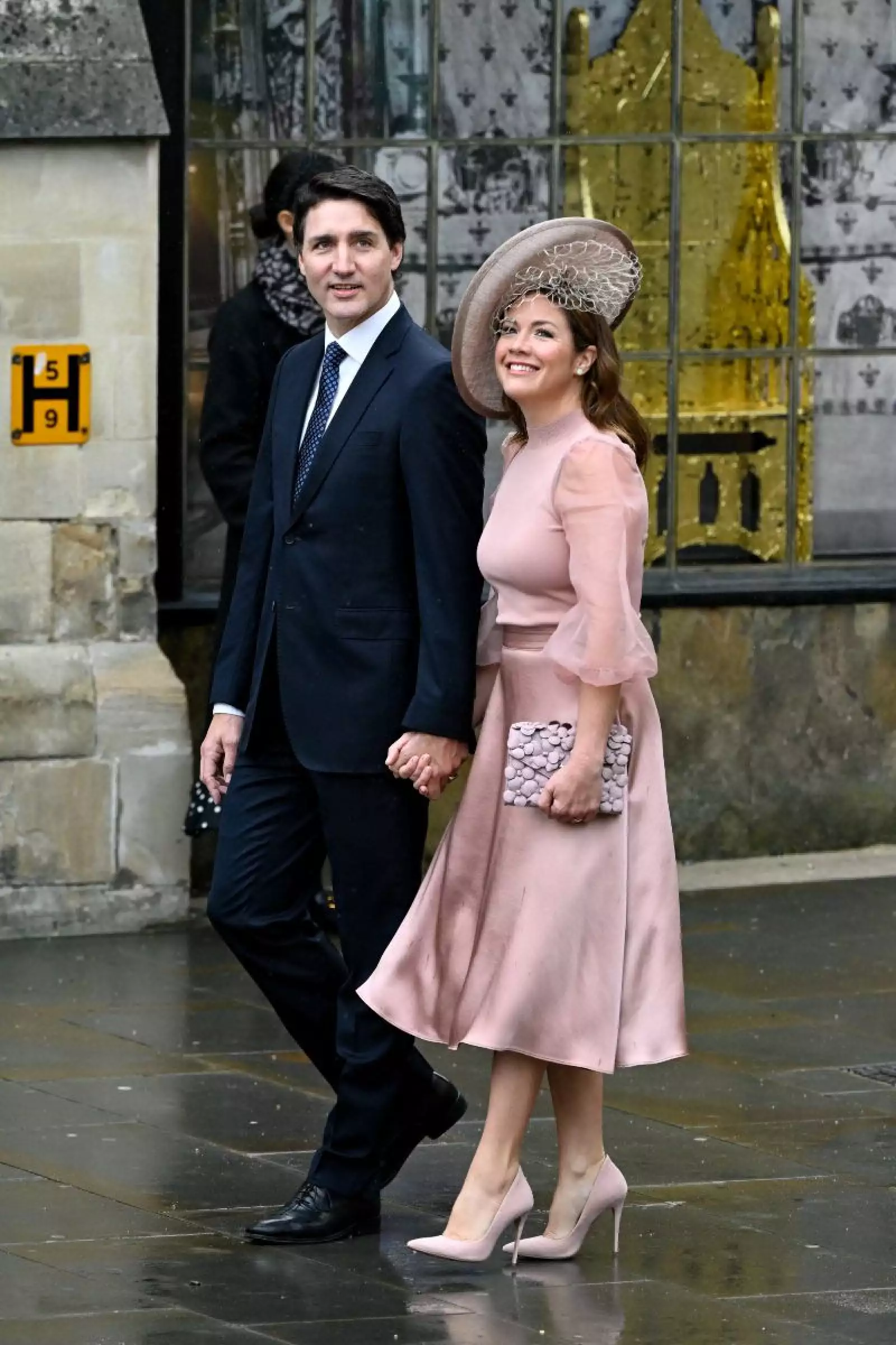 Justin Trudeau y Sophie Trudeau en la coronación del rey Carlos III
