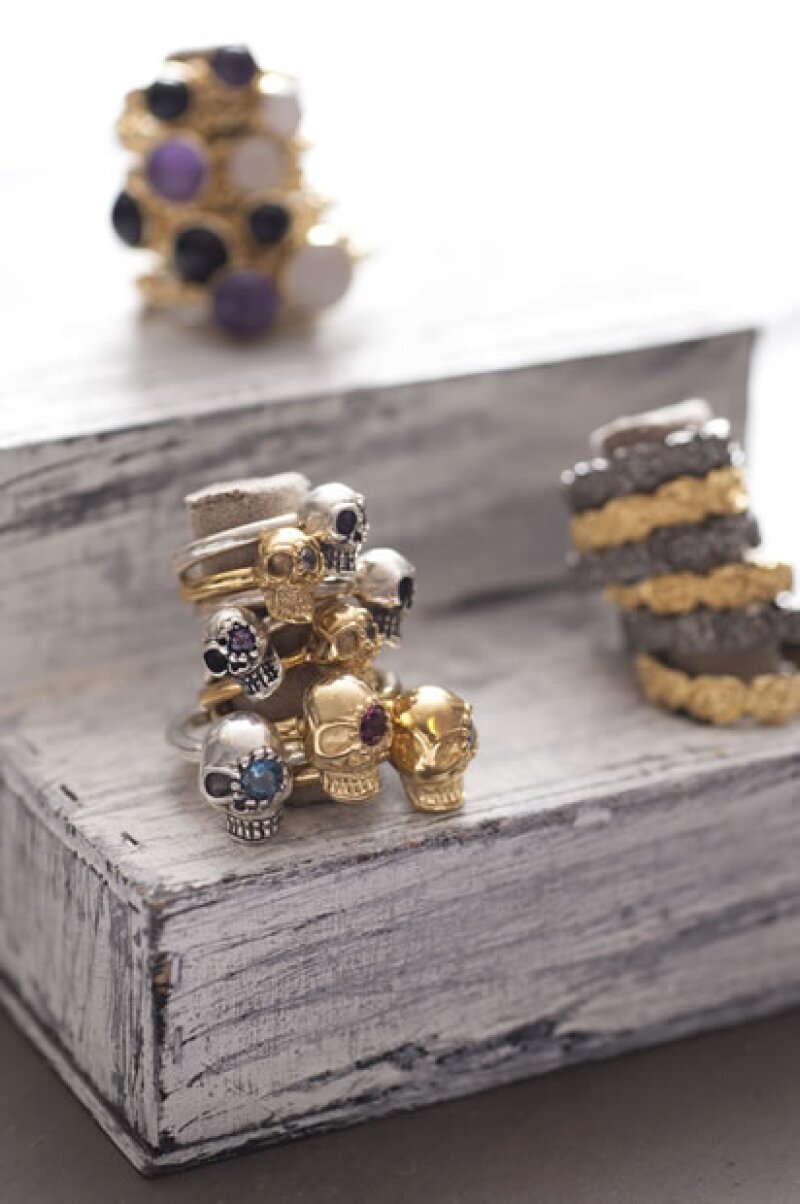 Anillos de su última colección.