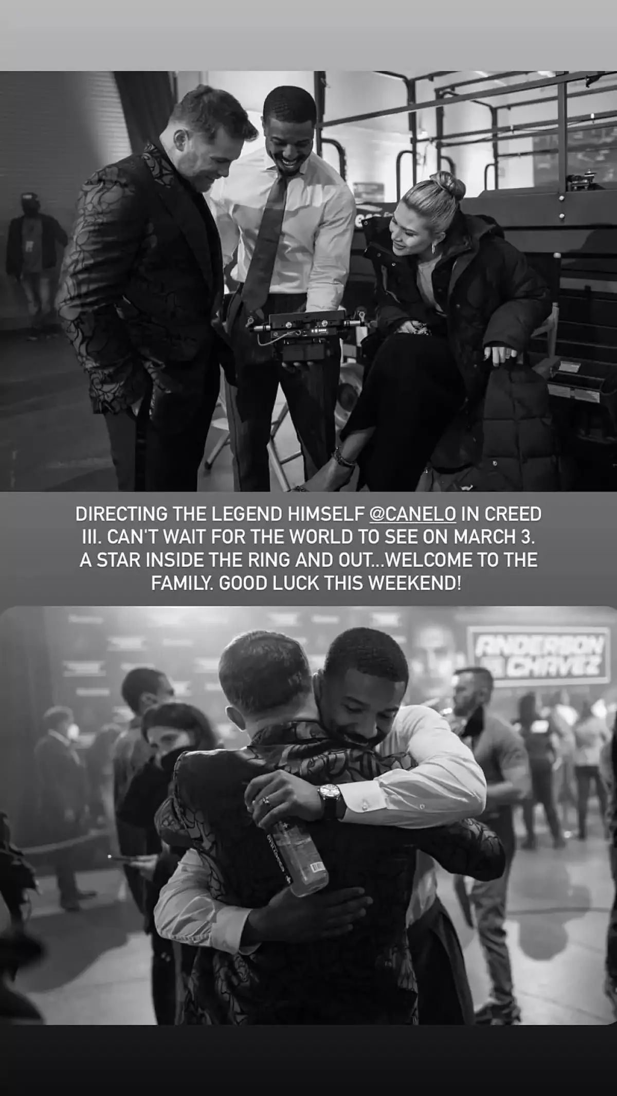 Saúl 'Canelo' Álvarez y Michael B. Jordan