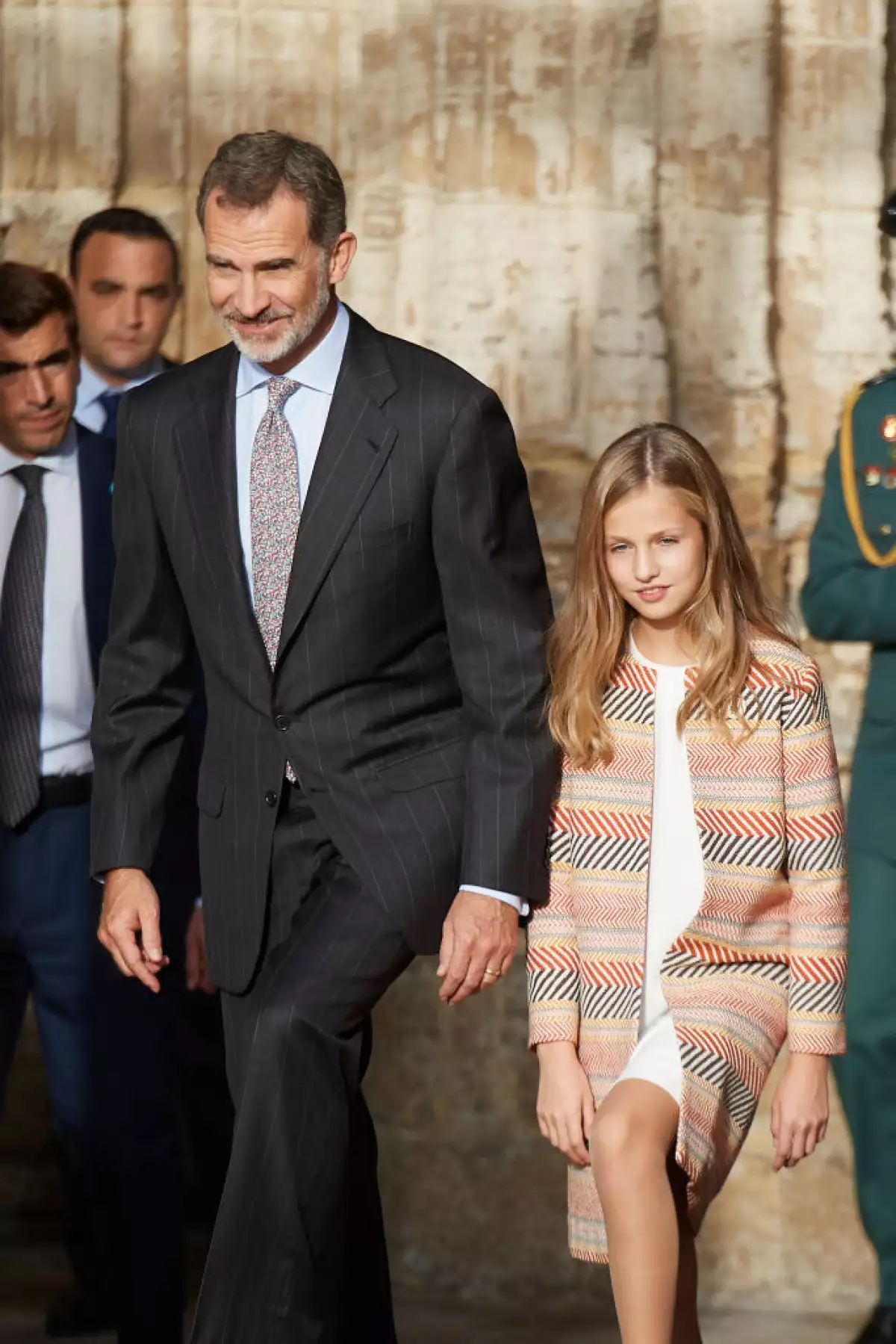 Rey Felipe VI y la princesa Leonor