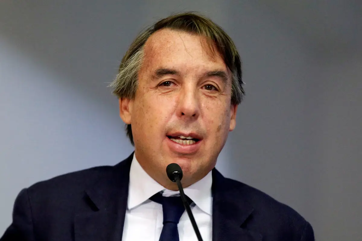 FILE PHOTO: CEO and Chairman of the Board of Grupo Televisa Emilio Azcarraga Jean speaks during an event to announce the advance of a program in benefit for communities affected by the quakes of September 2017, in Mexico City