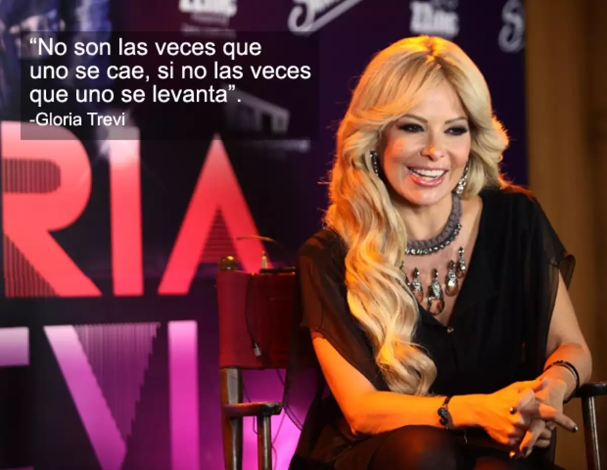 Gloria Trevi tiene claro que se caera muchas veces, en el sentido figurado y literal, pero también sabe que nunca se rendirá.