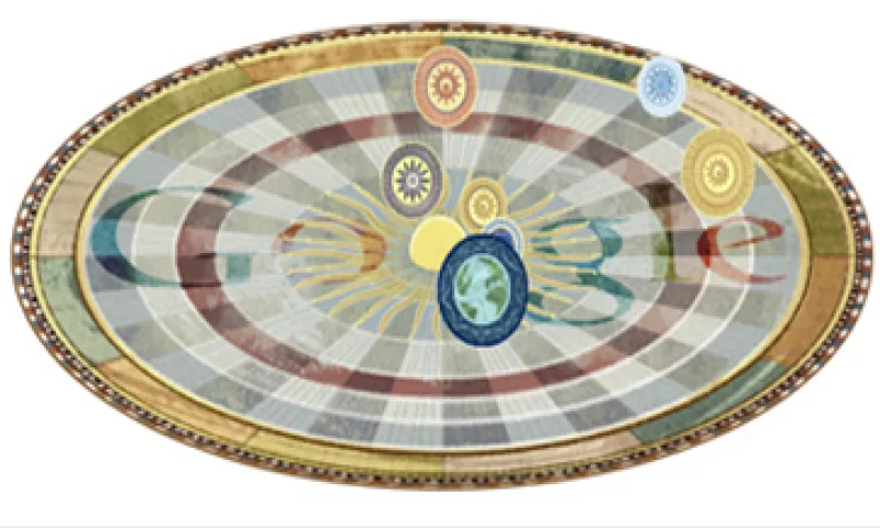 Google muestra el descubrimiento que le dio fama a Nicolás Copérnico. (Foto tomada de Google.com)