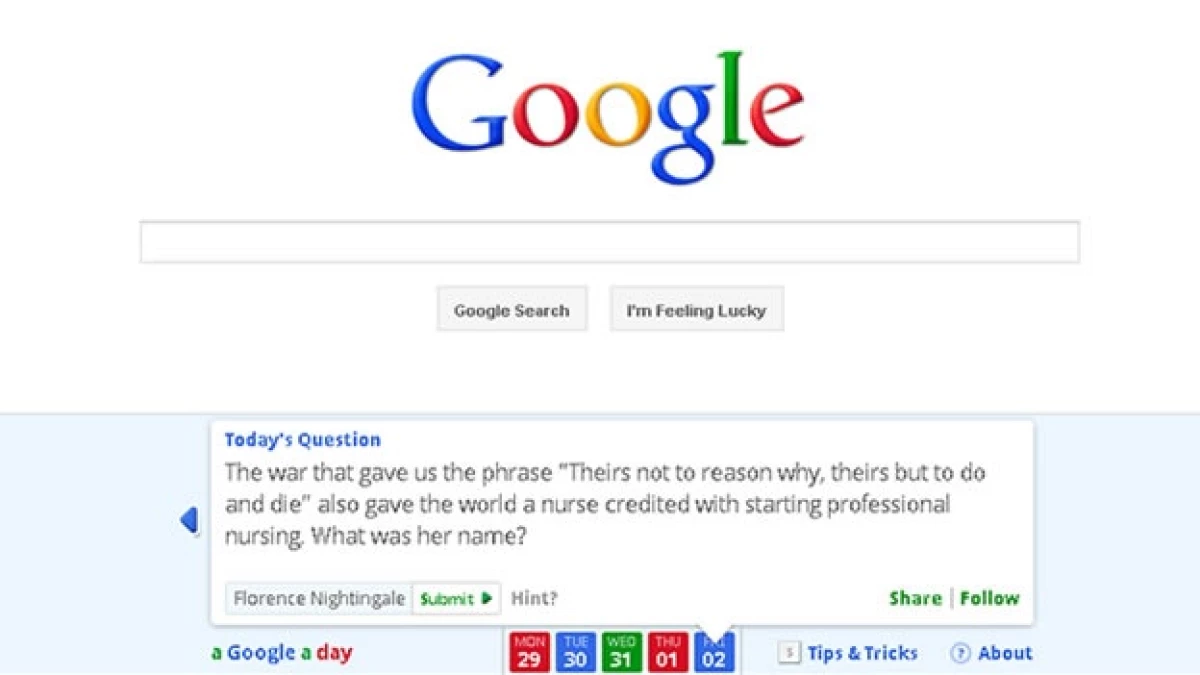 Pantalla de a Google a day