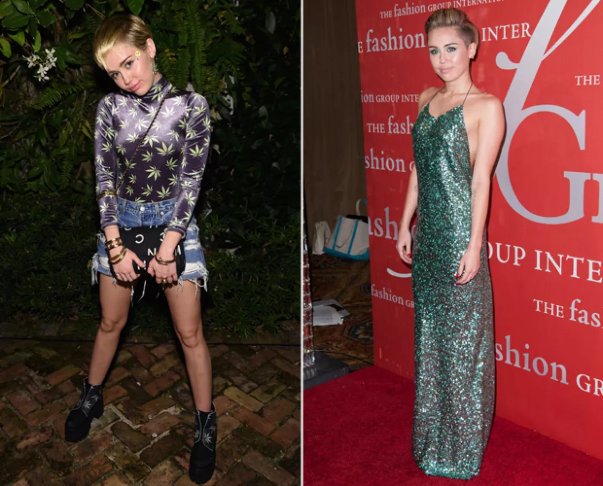 Los últimos años Miley ha abusado de los looks tomboy. Nos gusta más vestida para impresionar.
