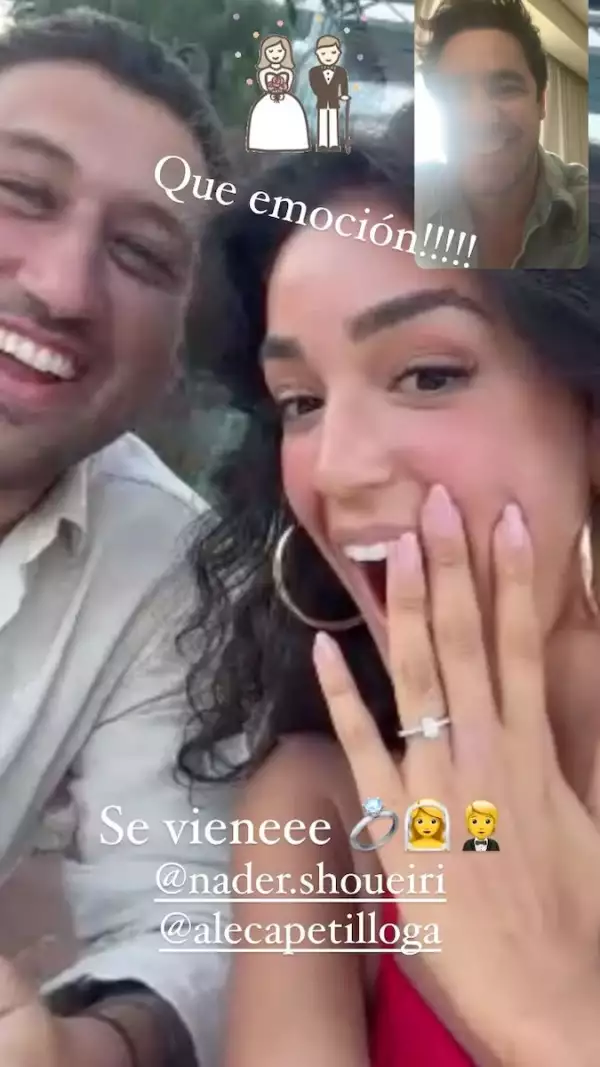 Ale Capetillo recibe el anillo de compromiso