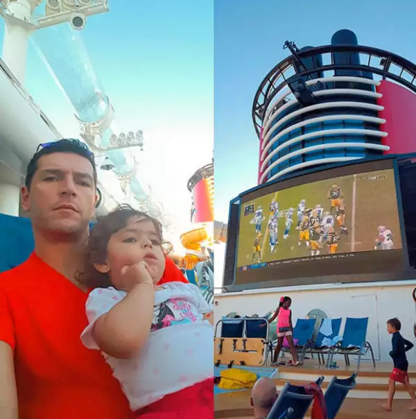 "Diversión para todas las edades", expresó Martín, muy contento de disfrutar al lado de su "mini me".