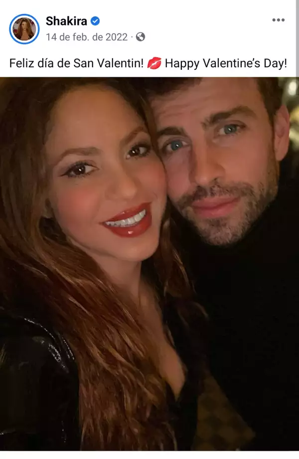 Shakira y Piqué juntos el 14 de febrero de 2022