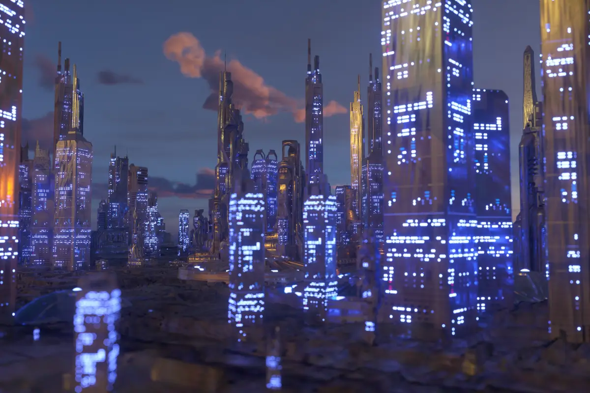 Ciudad de edificios inteligente en el mundo