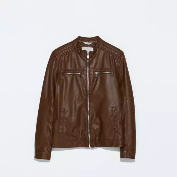 Cazadora de polipiel, Zara.