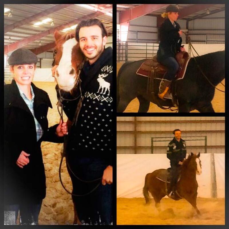 Hace unos días fue el cumpleaños de Charlie y Britney se lo festejó con un poco de equitación.